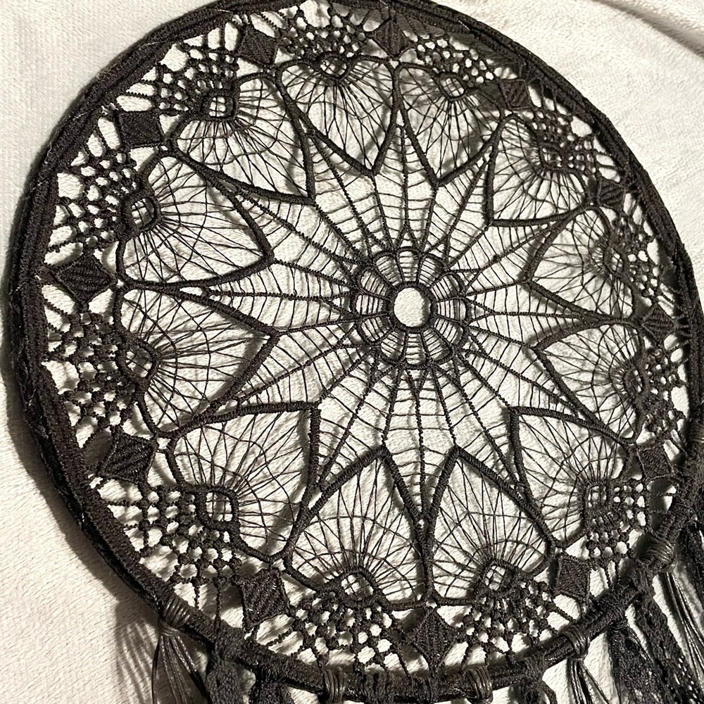 Killstar Lace Wall Hanging Black Nightmare Catcher - Picture 4 of 5